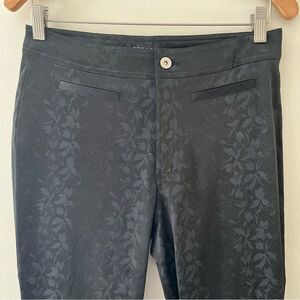Guess Vintage Pants Black Jacquard Textured Trousers Size 30 Bootcut